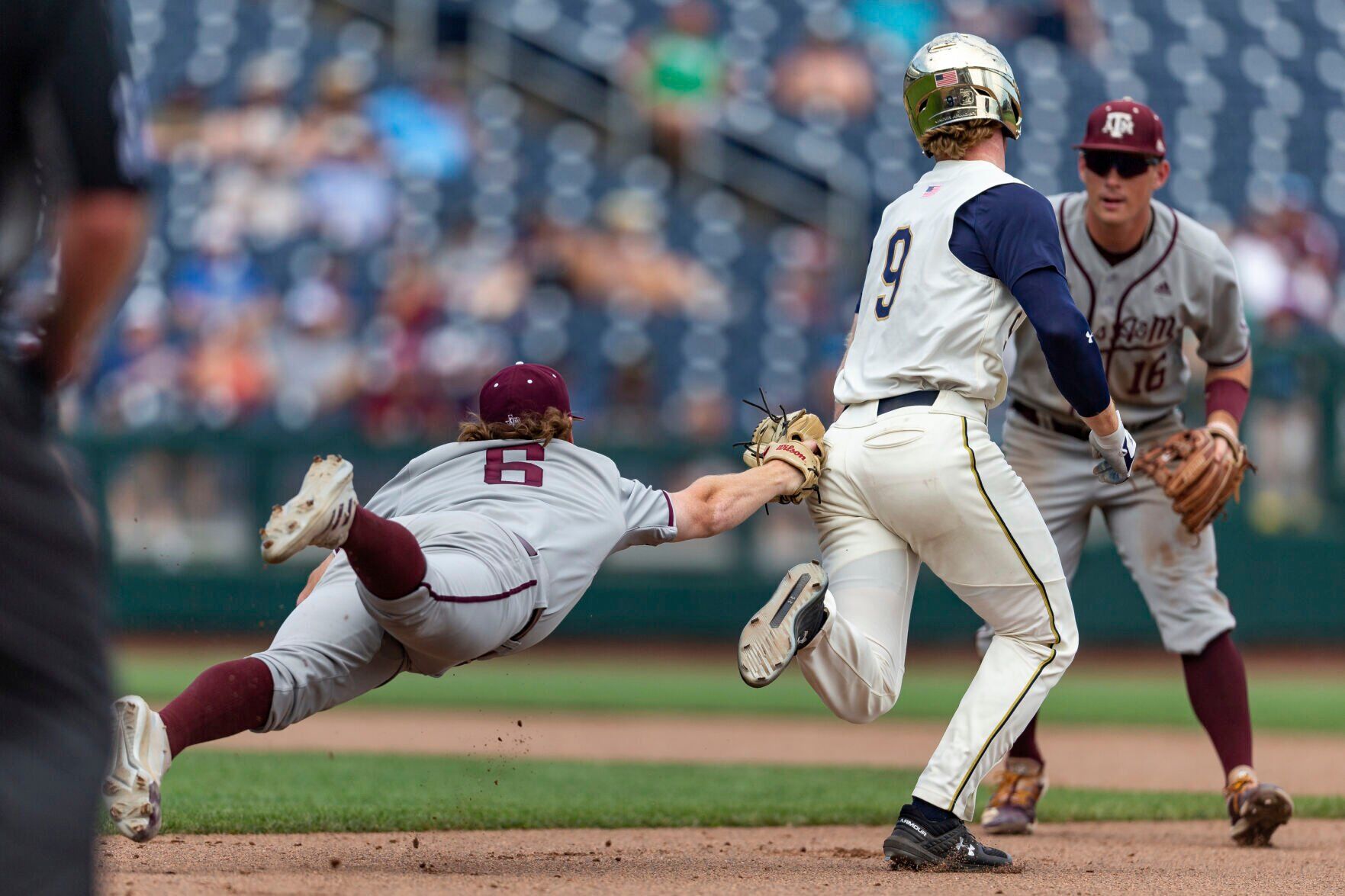 APTOPIX CWS Texas A M Notre Dame Baseball